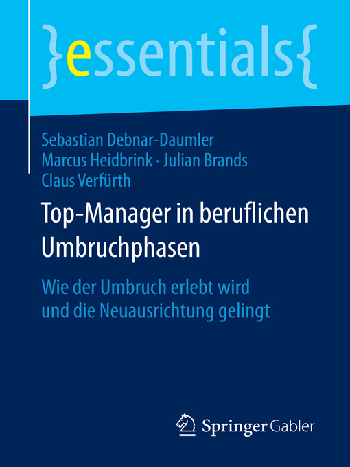 Title details for Top-Manager in beruflichen Umbruchphasen by Sebastian Debnar-Daumler - Available